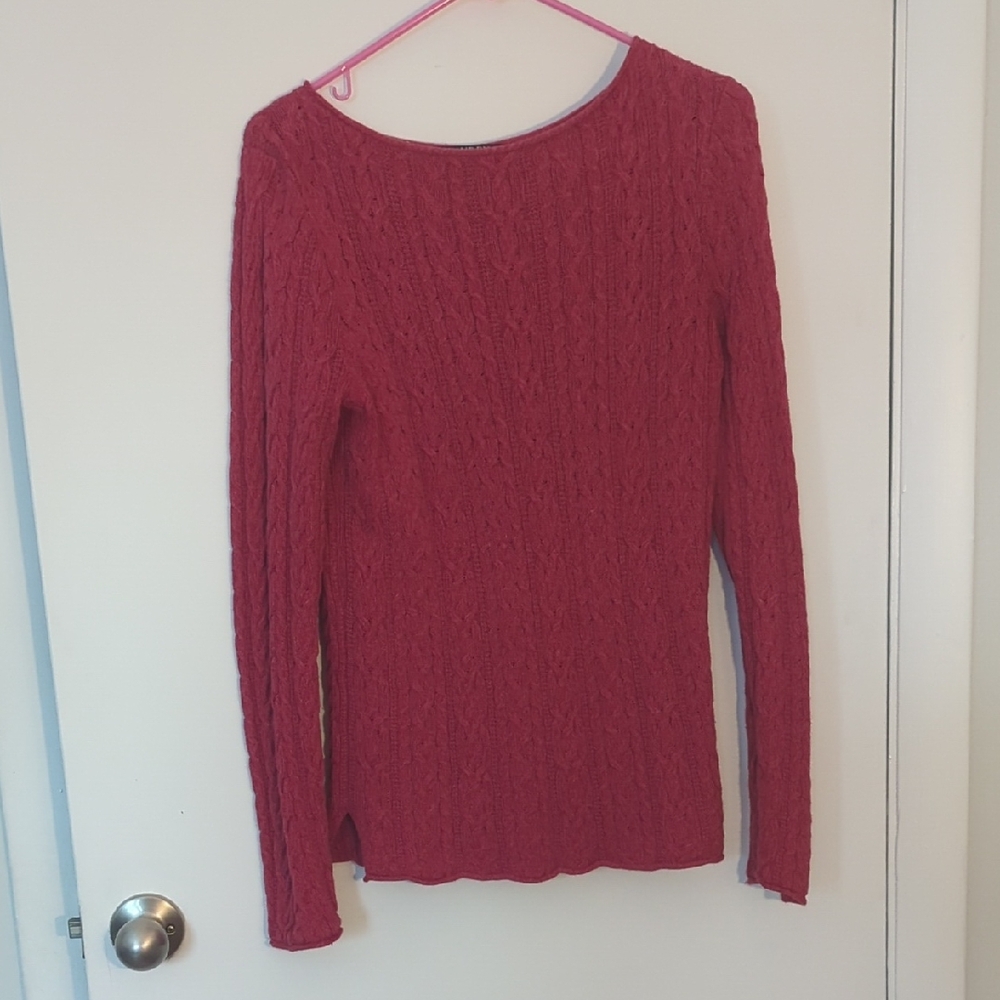 Lauren Ralph Lauren Red Cable Knit Sweater